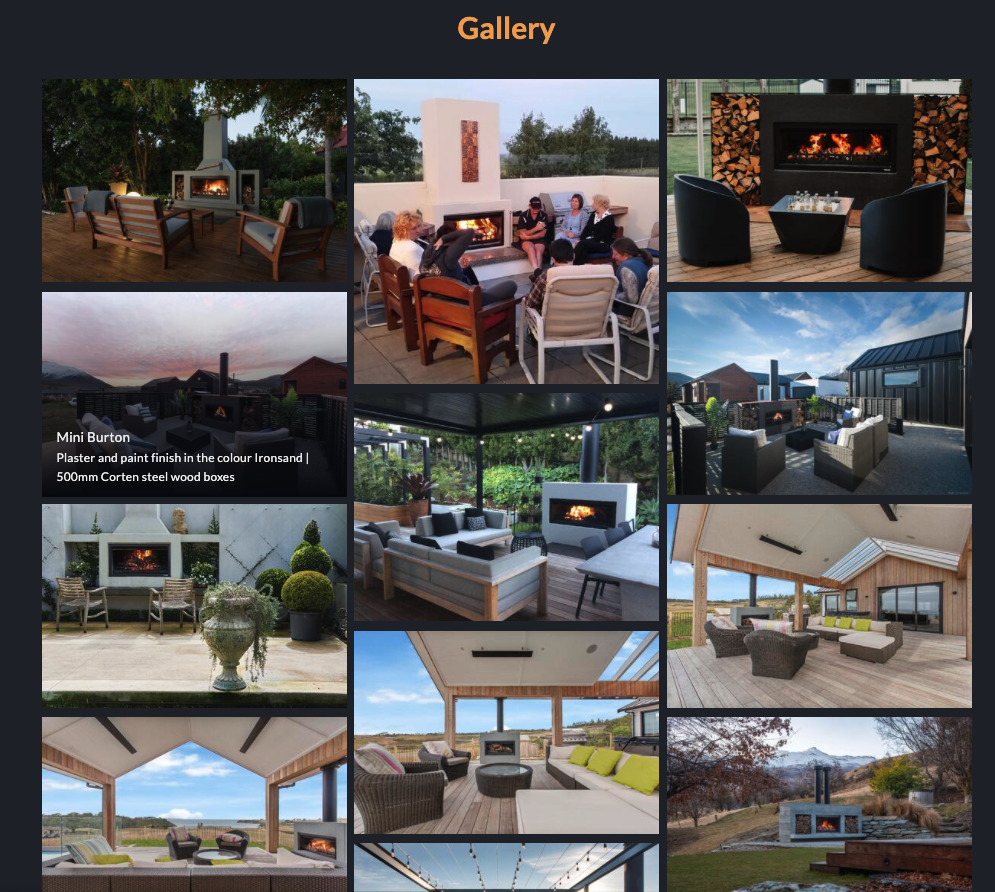Outdoor fireplace photo gallery